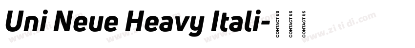 Uni Neue Heavy Itali字体转换